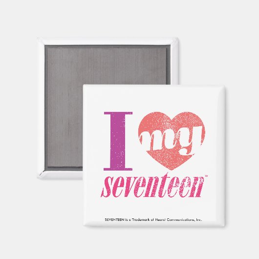 Ich Liebe meine 17 Pink Magnet (Vorderseite/Rückseite)