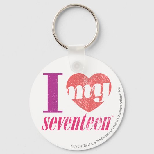 Ich Liebe meine 17 Pink Schlüsselanhänger (Vorderseite)