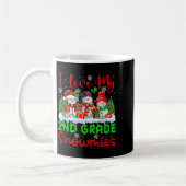Ich Liebe meine 2. Klasse Snowmies Weihnachtslehre Kaffeetasse (Links)