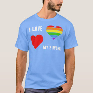 Ich Liebe meine 2 Mamas LGBT Pride Monat T-Shirt L
