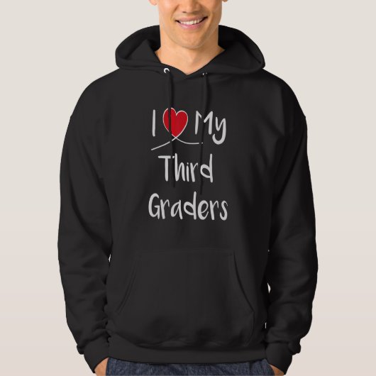 Ich Liebe meine 3. Klasse Virtual Third Grade Teac Hoodie (Vorderseite)
