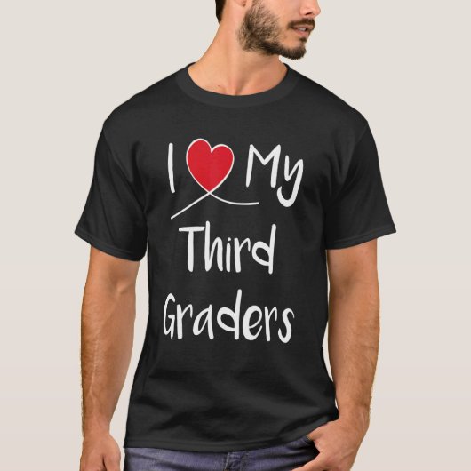 Ich Liebe meine 3. Klasse Virtual Third Grade Teac T-Shirt (Vorderseite)