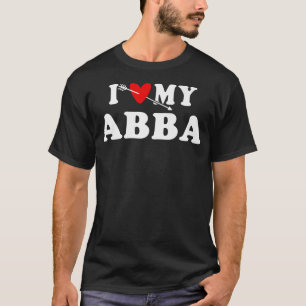 Ich Liebe meine Abba mit rotem Herzgeschenk für D T-Shirt