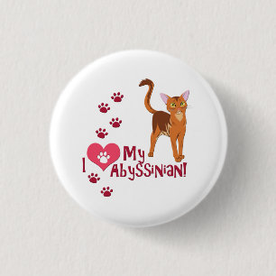 Ich Liebe meine Abessinier! Button