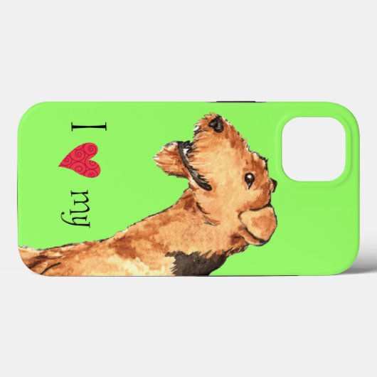 Ich Liebe meine Airedale Case-Mate iPhone Hülle (Rückseite (Horizontal))