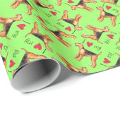 Ich Liebe meine Airedale Geschenkpapier (Rolleneckpunkt)