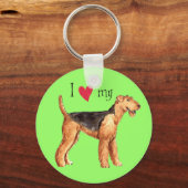 Ich Liebe meine Airedale Schlüsselanhänger (Vorderseite)