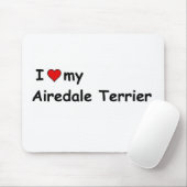 Ich Liebe meine Airedale Terrier Mousepad (Mit Mouse)