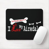 Ich Liebe meine Airedale Terrier Mousepad (Mit Mouse)