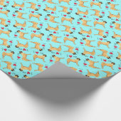 Ich Liebe meine Akita Geschenkpapier (Ecke)