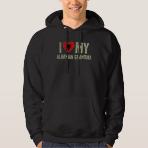 Ich Liebe meine albanische Oma Albanien Flaggenfam Hoodie