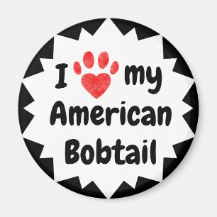 Ich Liebe meine American Bobtail Cat Magnet