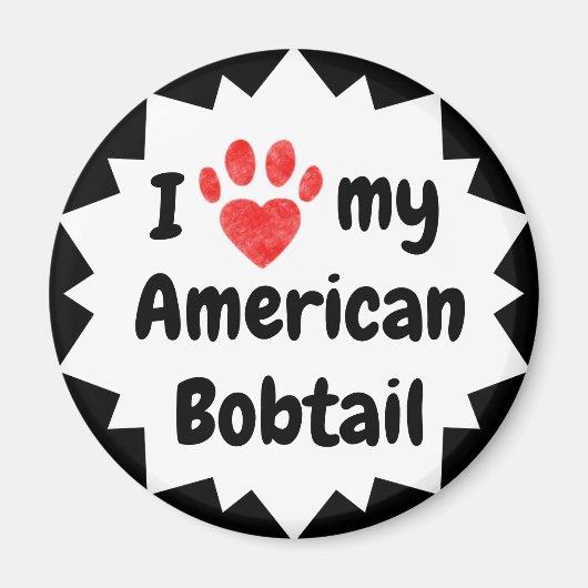 Ich Liebe meine American Bobtail Cat Magnet (Vorne)