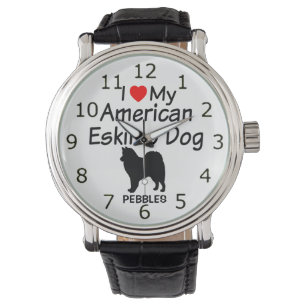Ich Liebe meine American Eskimo Dog Watch Armbanduhr