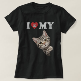 Ich liebe meine American Shorthair Katze Kunst T-Shirt