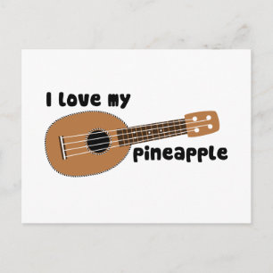 Ich Liebe meine Ananas Ukulele Postkarte