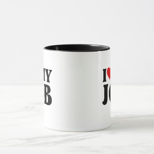 Ich Liebe meine Arbeit Funny Red Heart Jobs Liebe Tasse (Zentrum)
