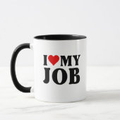 Ich Liebe meine Arbeit Funny Red Heart Jobs Liebe Tasse (Links)