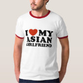 Ich Liebe Meine Asiatische Freundin T-Shirt (Vorderseite)