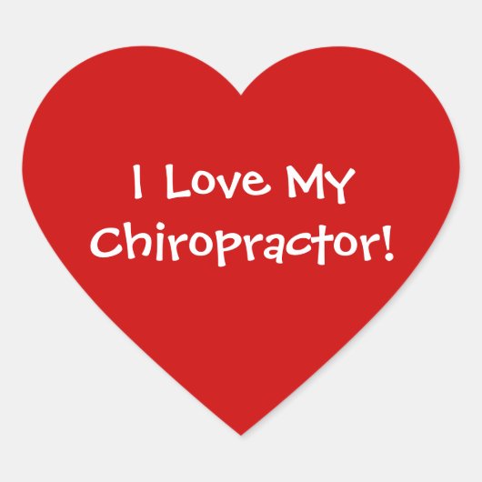 Ich Liebe meine Aufkleber für Chiropraktoren (Vorderseite)