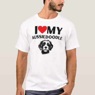 Ich liebe meine Aussiedoodle-Mama Papa Vintage Aus T-Shirt