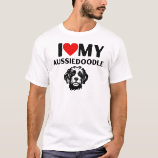 Ich liebe meine Aussiedoodle-Mama Papa Vintage Aus T-Shirt