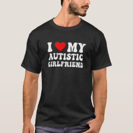 Ich liebe meine autistische Freundin - Retro-Desig T-Shirt