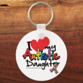 Ich Liebe meine Autistische Tochter Schlüsselanhänger (Vorderseite)
