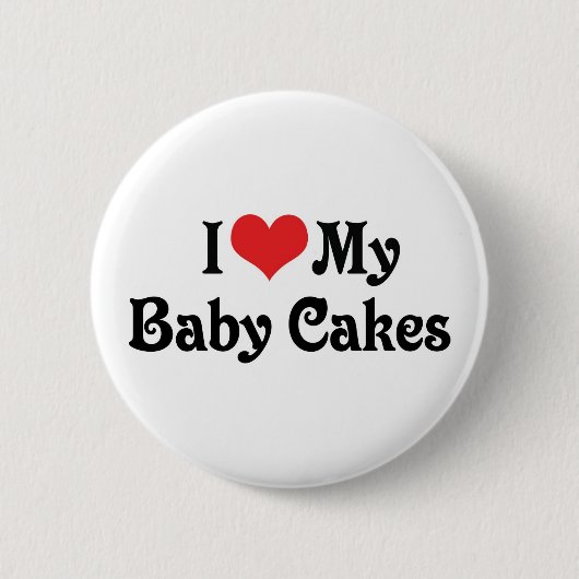 Ich Liebe meine Babykuchen Button (Vorderseite)