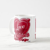 Ich Liebe meine Babys rot - Herz Kaffeetasse (Vorderseite Links)
