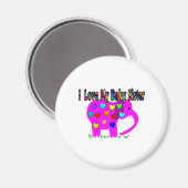 Ich Liebe meine BabySchwester Magnet (Vorderseite/Rückseite)