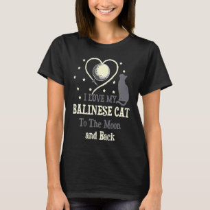 Ich liebe meine balinesische Katze Oh Mondkatze T-Shirt