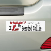 Ich Liebe meine bärtige Collie Autoaufkleber (Auf Auto)