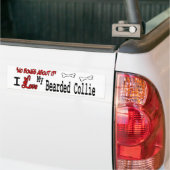 Ich Liebe meine bärtige Collie Autoaufkleber (Auf Lkw)