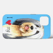 Ich Liebe meine bärtige Collie Case-Mate iPhone Hülle (Rückseite (Horizontal))