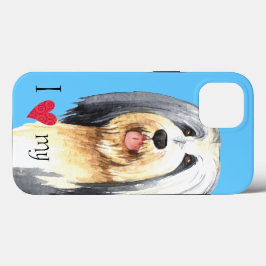 Ich Liebe meine bärtige Collie Case-Mate iPhone Hülle (Rückseite (Horizontal))