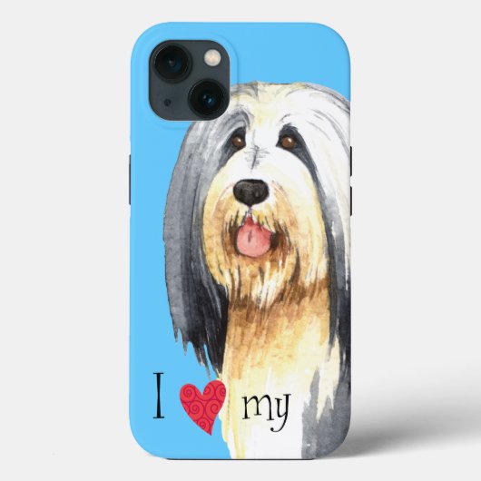 Ich Liebe meine bärtige Collie Case-Mate iPhone Hülle (Rückseite)