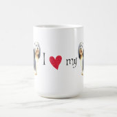 Ich Liebe meine bärtige Collie Kaffeetasse (Mittel)