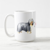 Ich Liebe meine bärtige Collie Kaffeetasse (Links)