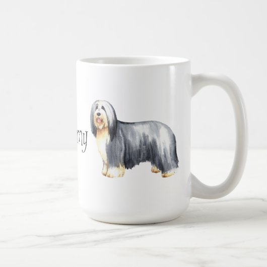 Ich Liebe meine bärtige Collie Kaffeetasse (Rechts)