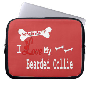 Ich Liebe meine bärtige Collie Laptopschutzhülle