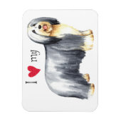 Ich Liebe meine bärtige Collie Magnet (Vertikal)