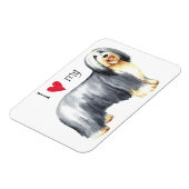 Ich Liebe meine bärtige Collie Magnet (Linke Seite)