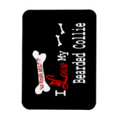 Ich Liebe meine bärtige Collie Magnet (Vertikal)