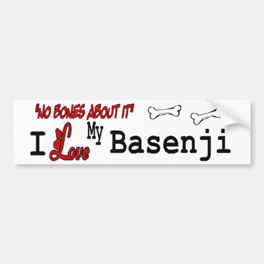 Ich Liebe meine Basenji Autoaufkleber (Vorne)
