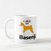 Ich Liebe meine Basenji Kaffeetasse (Links)