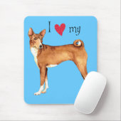 Ich Liebe meine Basenji Mousepad (Mit Mouse)