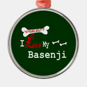 Ich Liebe meine Basenji Ornament Aus Metall