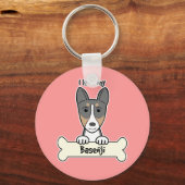 Ich Liebe meine Basenji Schlüsselanhänger (Vorderseite)