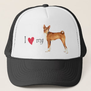 Ich Liebe meine Basenji Truckerkappe